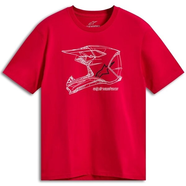 Tricou ALPINESTARS MX HELMET CSF Rosu L, 5