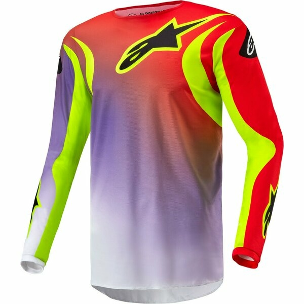 Tricou cross-enduro Alpinestars FLUID LUCENT 2024 S Negru/Alb