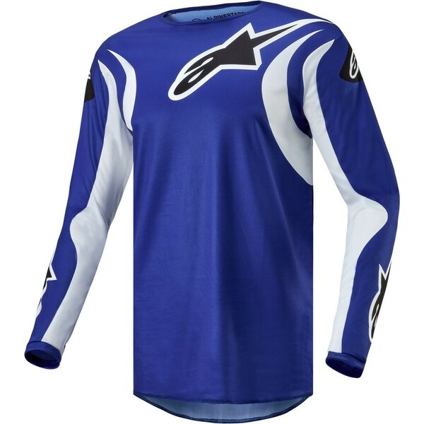 Tricou cross-enduro Alpinestars FLUID LUCENT 2024 S Alb/Rosu/Galben fluo, 4
