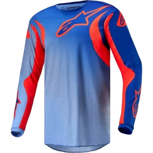 Tricou cross-enduro Alpinestars FLUID LUCENT 2024 M Albastru/Portocaliu, 9