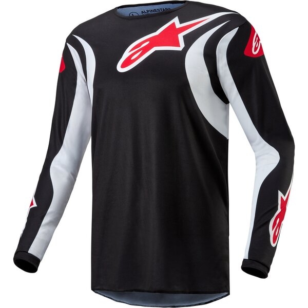 Tricou cross-enduro Alpinestars FLUID LUCENT 2024 Negru/Alb XL, 4