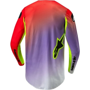 Tricou cross-enduro Alpinestars FLUID LUCENT 2024 XL Alb/Rosu/Galben fluo, 7