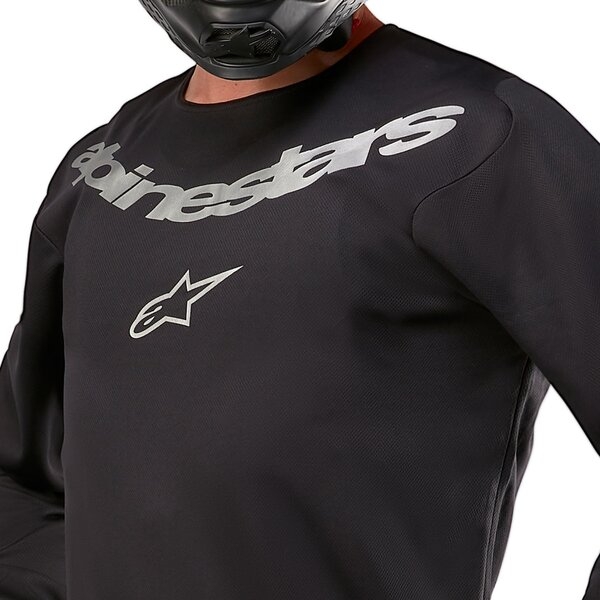 Tricou cross-enduro ALPINESTARS FLUID GRAPHITE 2024 Negru/Argintiu L, 3