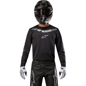 Tricou cross-enduro ALPINESTARS FLUID GRAPHITE 2024 Negru/Argintiu XL, 6