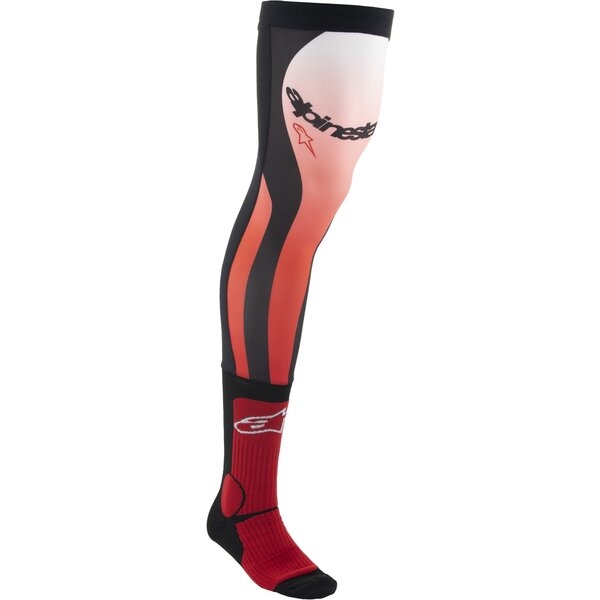 Sosete motocross ALPINESTARS KNEE BRACE SOCKS S/M Rosu/Alb, 4