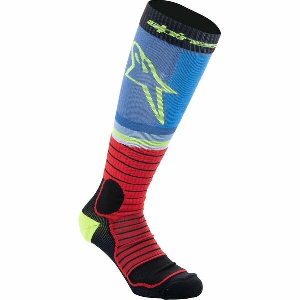 Sosete ALPINESTARS PRO MX PRO V2 SOCKS M Negru/Rosu/Albastru, 2