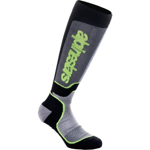 Sosete ALPINESTARS MX PLUS SOCKS M Negru/Gri/Galben fluo, 5
