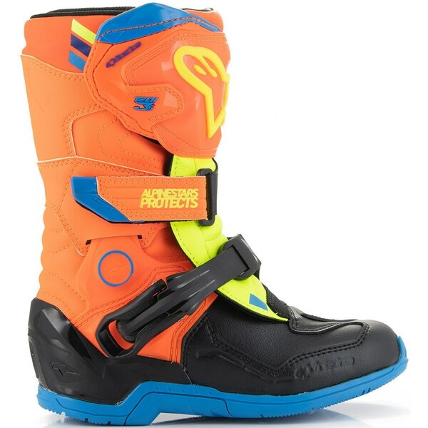 Cizme cross-enduro copii ALPINESTARS TECH 3S KIDS 32 Negru/Galben/Portocaliu, 5