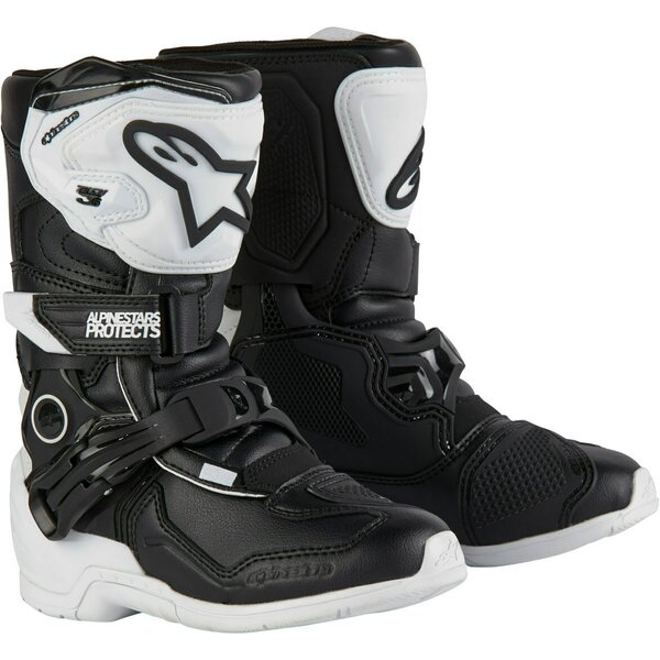 Cizme cross-enduro copii ALPINESTARS TECH 3S KIDS Alb/Negru 33, 23