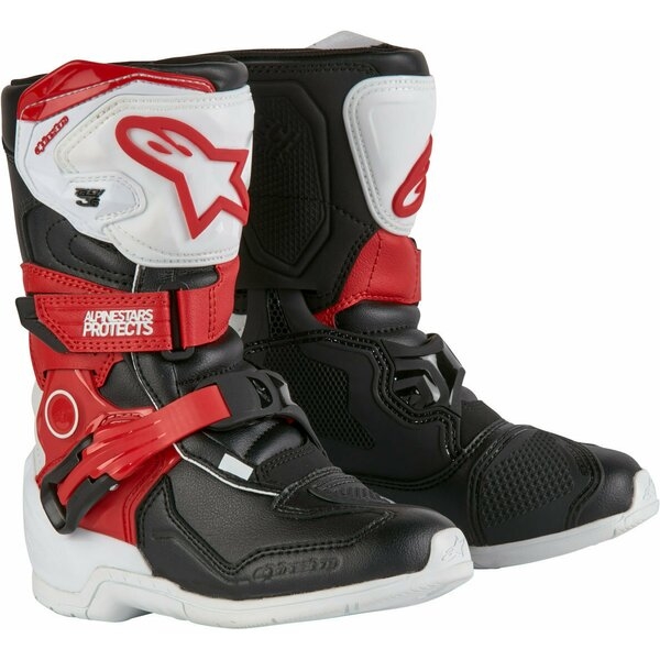 Cizme cross-enduro copii ALPINESTARS TECH 3S KIDS Alb/Negru 30.5, 12