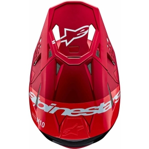 Casca cross-enduro ALPINESTARS SUPERTECH S-M10 FLOOD 2024 ECE 22.06 L Argintiu/Negru/Rosu, 12
