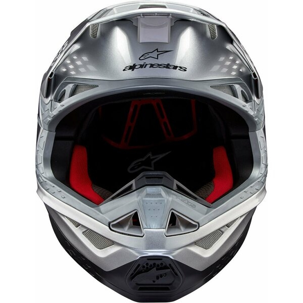 Casca cross-enduro ALPINESTARS SUPERTECH S-M10 FLOOD 2024 ECE 22.06 XL Argintiu/Negru/Rosu, 4