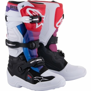 Cizme cross-enduro copii ALPINESTARS TECH 7S YOUTH Negru/Albastru/Galben fluo 35.5
