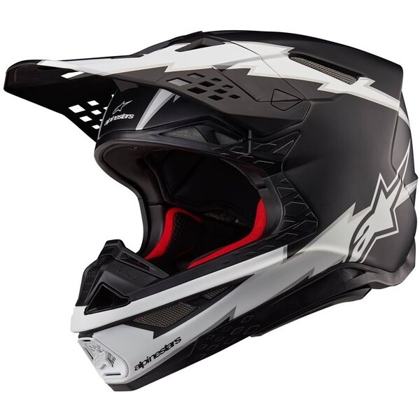 Casca cross-enduro ALPINESTARS SUPERTECH S-M10 AMPRESS 2024 ECE 22.06 L Negru mat/Alb, 12