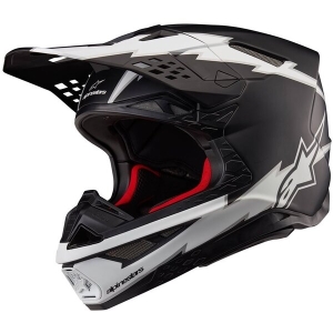 Casca cross-enduro ALPINESTARS SUPERTECH S-M10 AMPRESS 2024 ECE 22.06 XL Negru mat/Alb, 6
