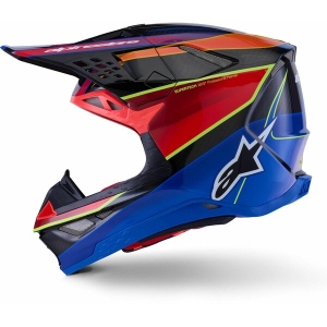 Casca cross-enduro ALPINESTARS SUPERTECH S-M10 ERA 2024 ECE 22.06 S Roz/Violet/Galben fluo, 12
