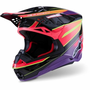 Casca cross-enduro ALPINESTARS SUPERTECH S-M10 ERA 2024 ECE 22.06 S Roz/Violet/Galben fluo, 14