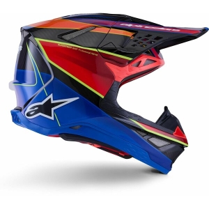 Casca cross-enduro ALPINESTARS SUPERTECH S-M10 ERA 2024 ECE 22.06 S Albastru/Rosu/Galben fluo, 10