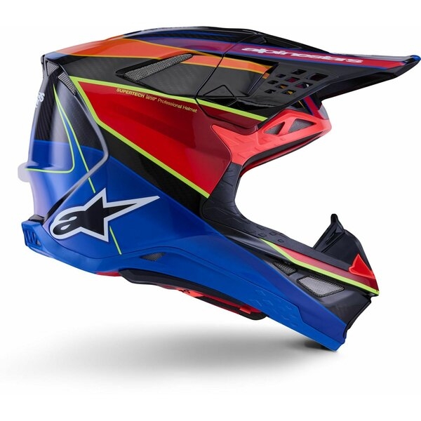 Casca cross-enduro ALPINESTARS SUPERTECH S-M10 ERA 2024 ECE 22.06 L Albastru/Rosu/Galben fluo, 11