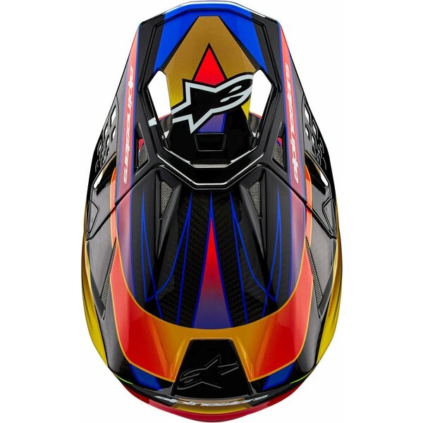 Casca cross-enduro ALPINESTARS SUPERTECH S-M10 ERA 2024 ECE 22.06 XL Albastru/Rosu/Galben fluo, 12