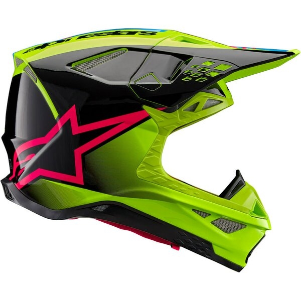 Casca cross-enduro ALPINESTARS SUPERTECH S-M10 UNITE 2024 ECE 22.06 L Galben fluo/Negru/Roz, 7
