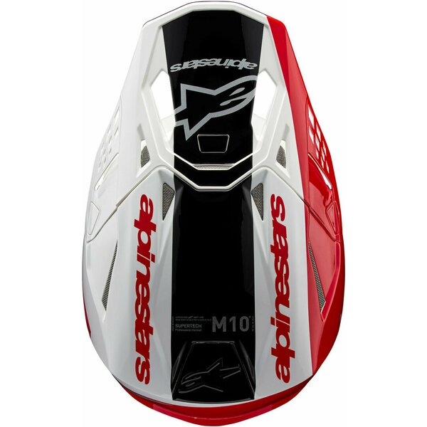 Casca cross-enduro ALPINESTARS SUPERTECH S-M10 UNITE 2024 ECE 22.06 L Alb/Rosu, 15