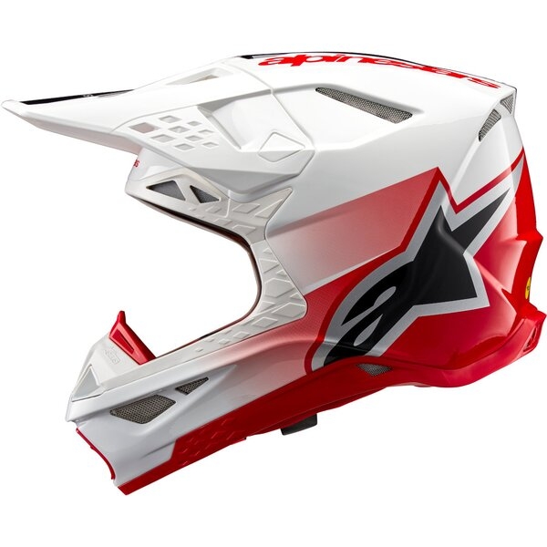 Casca cross-enduro ALPINESTARS SUPERTECH S-M10 UNITE 2024 ECE 22.06 XL Alb/Rosu, 7