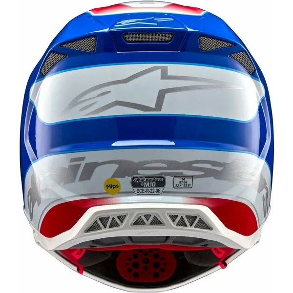 Casca cross-enduro ALPINESTARS SUPERTECH S-M10 AEON 2024 ECE 22.06 M Rosu/Albastru, 9