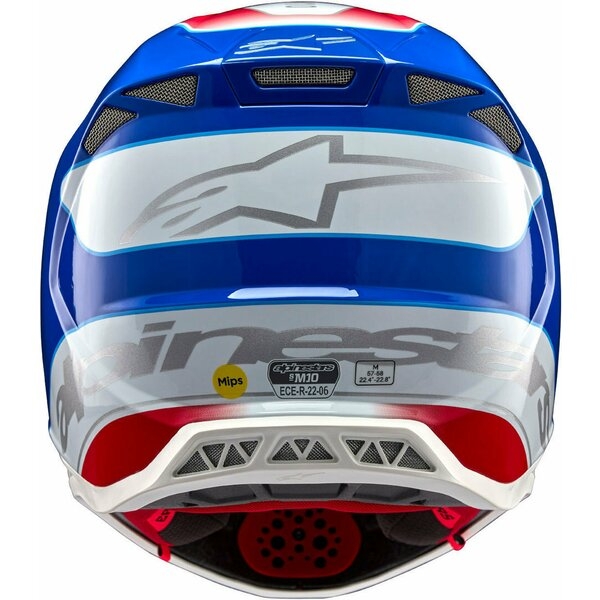 Casca cross-enduro ALPINESTARS SUPERTECH S-M10 AEON 2024 ECE 22.06 XL Rosu/Albastru, 9