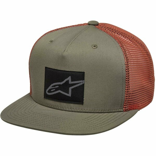 Sapca ALPINESTARS SUSSED TRUCKER Hat Verde military/Portocaliu