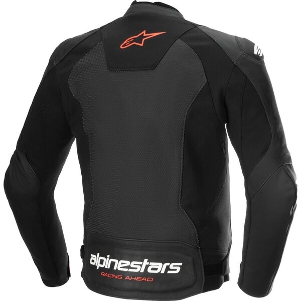 Geaca de piele ALPINESTARS FASTER V3 AIRFLOW Negru/Alb 52, 7