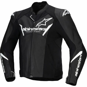 Geaca de piele ALPINESTARS FASTER V3 AIRFLOW 54 Negru/Alb/Galben Fluo, 3