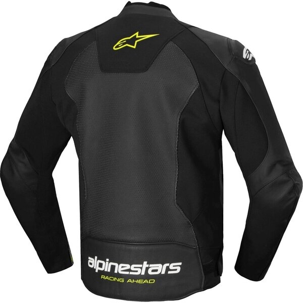 Geaca de piele ALPINESTARS FASTER V3 AIRFLOW 52 Negru/Rosu fluo, 4