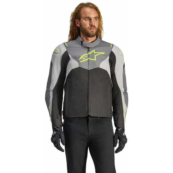 Geaca textil impermeabila ALPINESTARS T-JAWS V4 S Negru/Gri/Galben fluo, 10