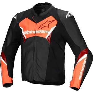 Geaca de piele ALPINESTARS FASTER V3 60 Negru/Negru, 5