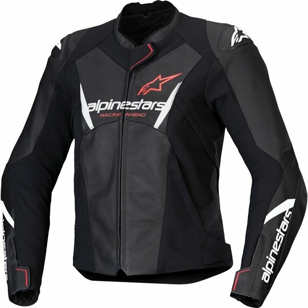 Geaca de piele dama ALPINESTARS STELLA FASTER V3 40 Negru/Alb/Coral, 8