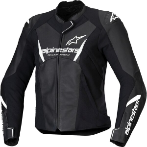 Geaca de piele dama ALPINESTARS STELLA FASTER V3 Negru/Alb 42, 8