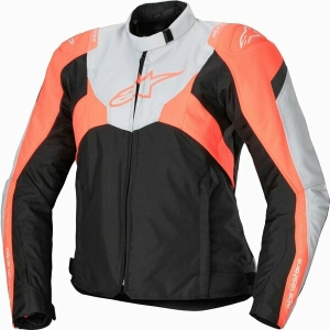 Geaca dama textil impermeabila ALPINESTARS STELLA T-JAWS V4 L Negru/Gri/Coral fluo, 2