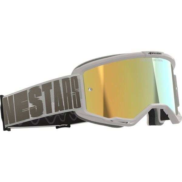 Ochelari cross-enduro ALPINESTARS VISION 5 HOLLOW MIRROR GOGGLE Bej/Auriu oglinda, 4