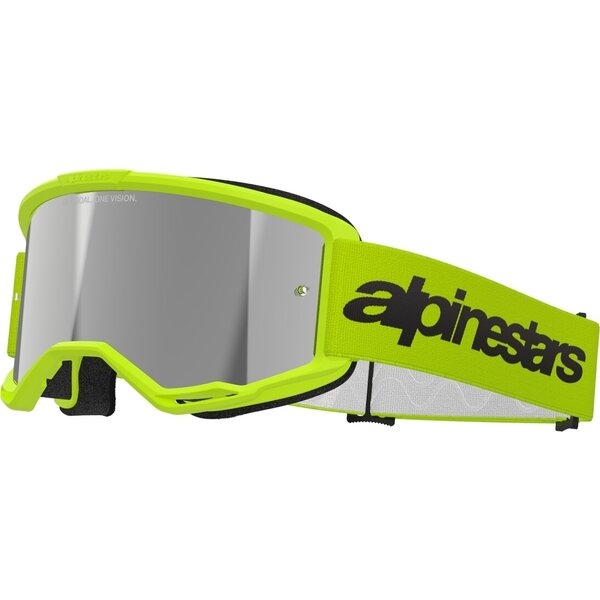 Ochelari cross-enduro ALPINESTARS VISION 3 WORDMARK MIRROR GOGGLE Galben fluo, 5