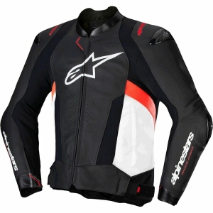 Geaca de piele sport ALPINESTARS MISSILE V3 Negru/Alb 48