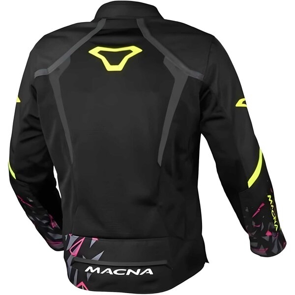 Geaca de vara textil MACNA GRISCO ALDEGUER EDITION L Negru/Galben fluo, 3