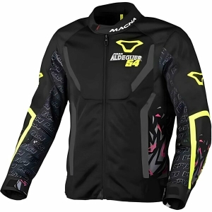 Geaca de vara textil MACNA GRISCO ALDEGUER EDITION L Negru/Galben fluo, 4