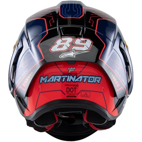 Casca integrala sport ALPINESTARS SUPERTECH R10 LE MARTINATOR R01 REPLICA XXL Albastru/Mov/Rosu, 3