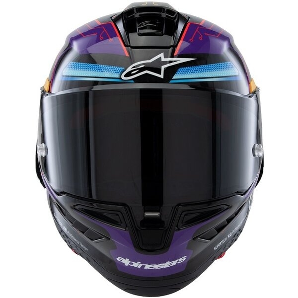 Casca integrala sport ALPINESTARS SUPERTECH R10 LE MARTINATOR R01 REPLICA XXL Albastru/Mov/Rosu, 4