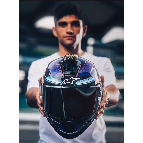 Casca integrala sport ALPINESTARS SUPERTECH R10 LE MARTINATOR R01 REPLICA XXL Albastru/Mov/Rosu, 6