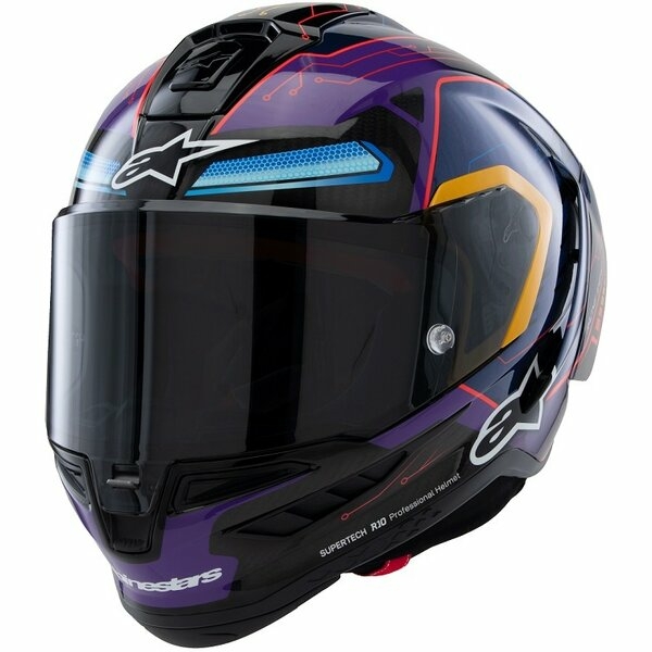 Casca integrala sport ALPINESTARS SUPERTECH R10 LE MARTINATOR R01 REPLICA XXL Albastru/Mov/Rosu, 7