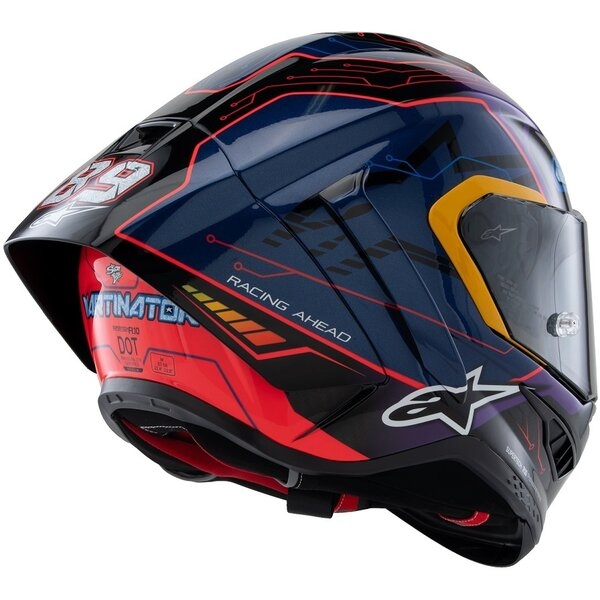 Casca integrala sport ALPINESTARS SUPERTECH R10 LE MARTINATOR R01 REPLICA XXL Albastru/Mov/Rosu, 11