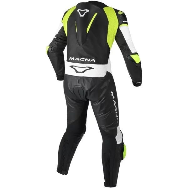 Combinezon de piele race 1 piesa MACNA MIZURO 56 Negru/Alb/Galben Fluo, 19