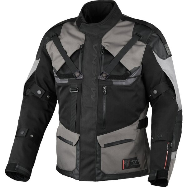 Geaca textil impermeabila touring/adventure MACNA TOUROS M Negru/Gri, 16